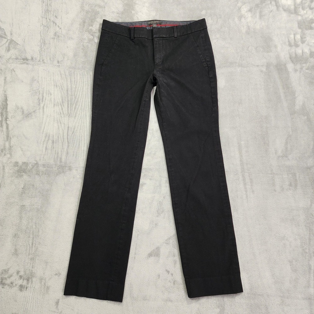 Banana Republic Pants Womens 6 Black Sloan Sexy Straight Twill Stretch Office